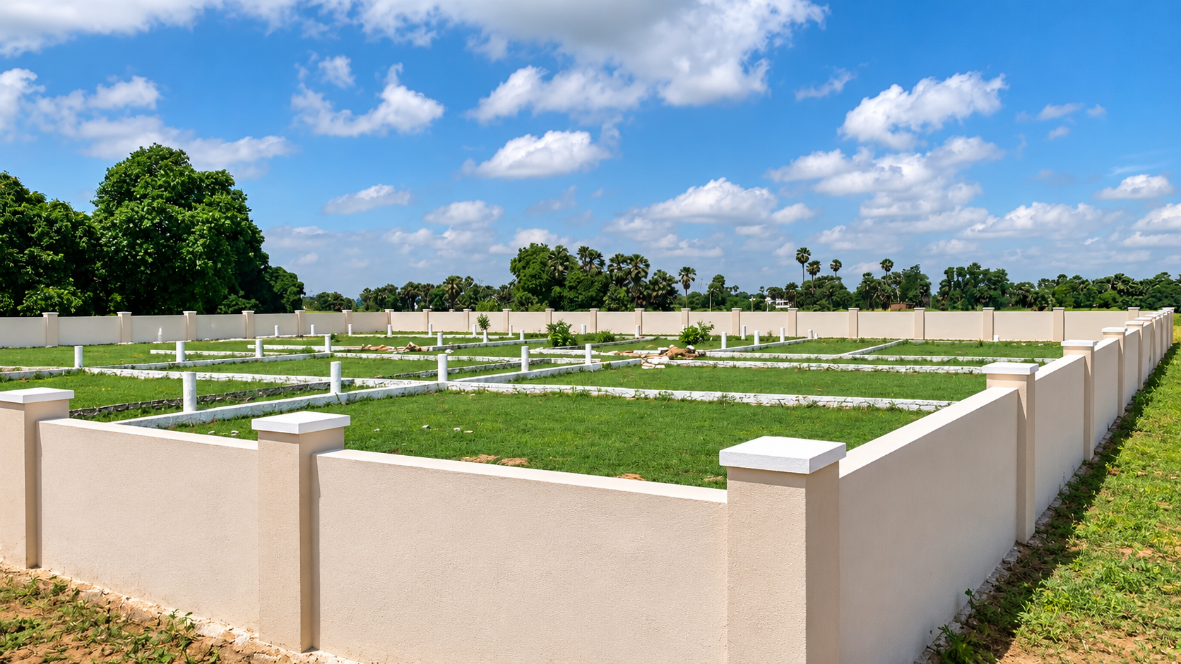 Royal Garden boundary wall